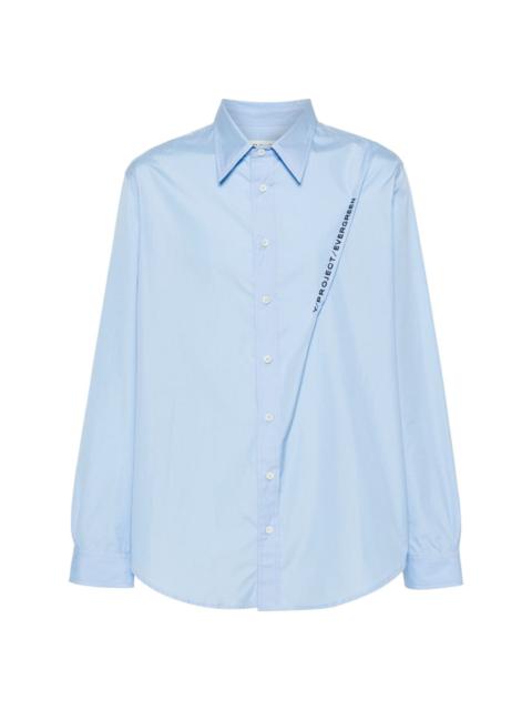 Y/Project logo-embroidered poplin shirt