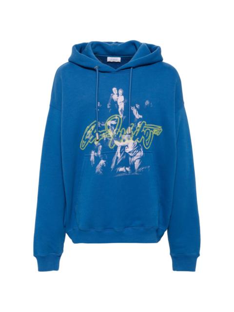 graphic print cotton hoodie