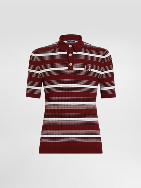 Dolce & Gabbana Polo shirt in striped knit