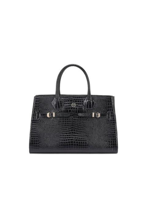 PHILIPP PLEIN big crocodile-effect logo tote bag