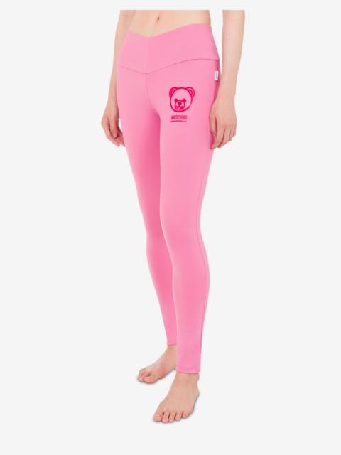 Moschino MOSCHINO TEDDY BEAR TECHNICAL FABRIC LEGGINGS