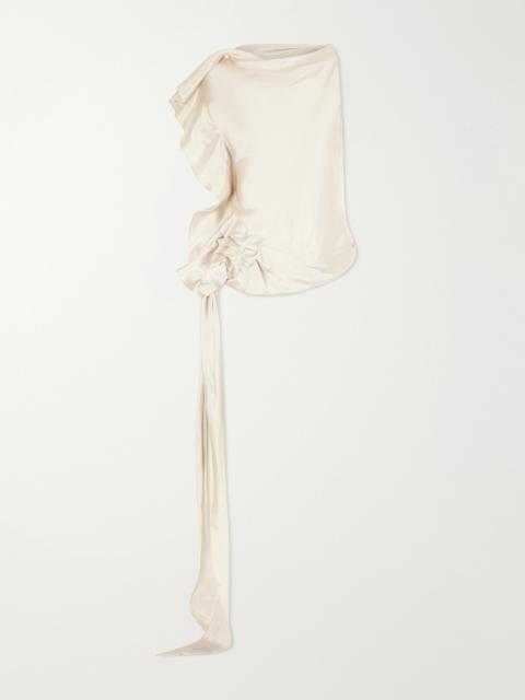 KALLMEYER Elif Asymmetric Ruched Woven Blouse