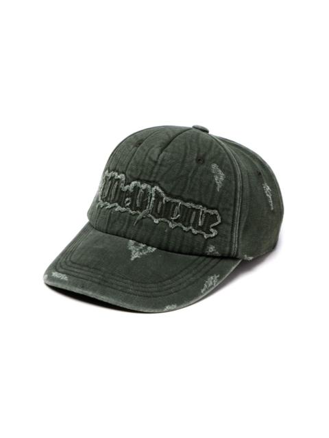 We11done distressed cotton baseball cap