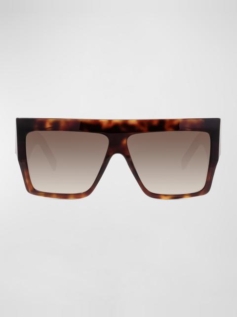 CELINE Chunky Rectangle Acetate Sunglasses