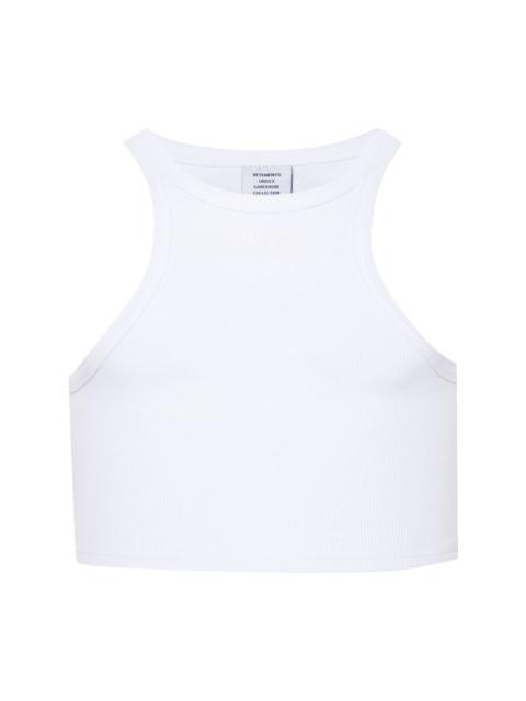 VETEMENTS logo-embroidered tank top