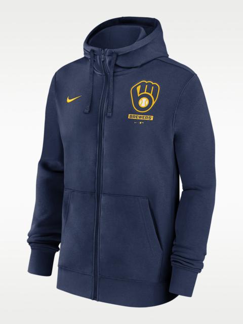 Nike Milwaukee Brewers Lockup Men's Nike MLB Full-Zip Hoodie