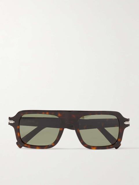 DiorBlackSuit N2I Square-Frame Tortoiseshell Acetate Sunglasses