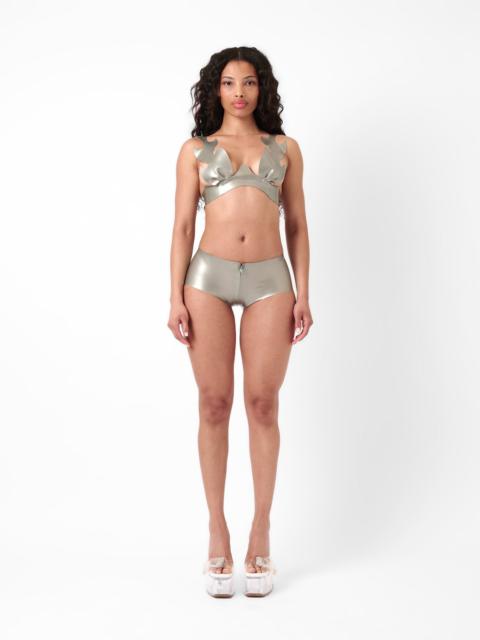 POSTER GIRL ROAST LATEX BRA SILVER