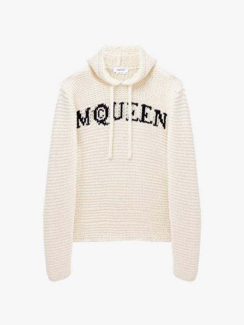 McQueen Logo Cropped Hoodie