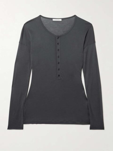 Lemaire Silk-jersey T-shirt Charcoal