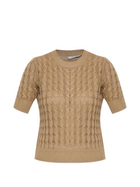 Max Mara short-sleeve cable-knit top