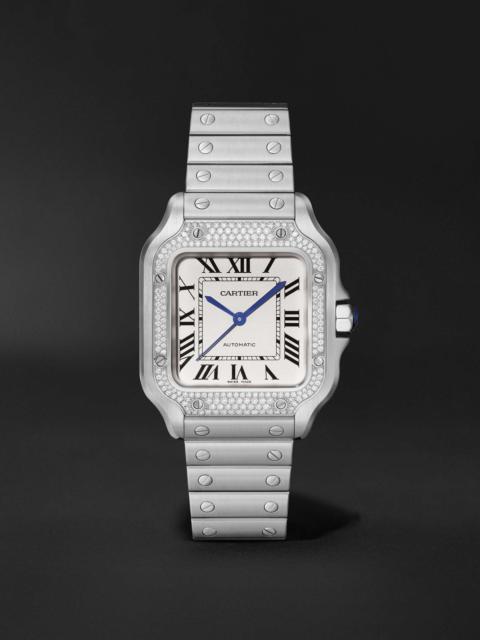 Santos de Cartier Automatic-Wound 35.1mm Interchangeable Stainless Steel and Alligator Watch