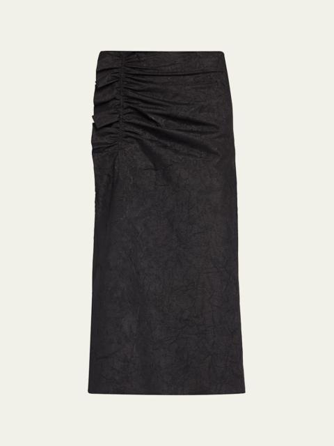ULLA JOHNSON Ellis Taffeta Midi Skirt