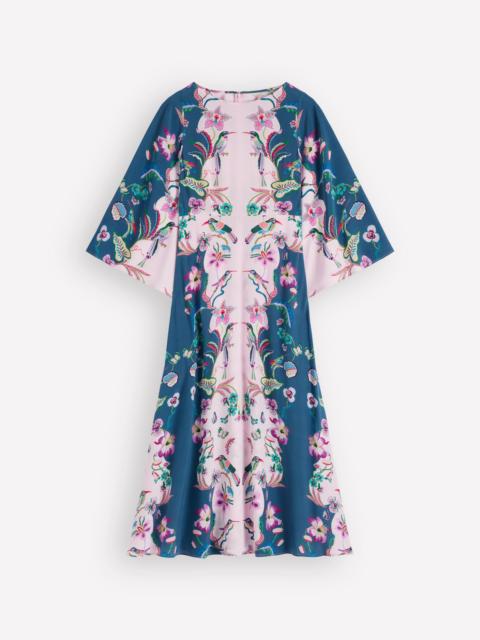 BODEN Angel Sleeve Boat Neck Dress-Tourmaline Blue, Orchid Canopy