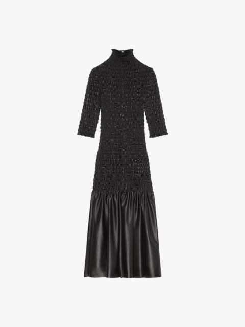 Givenchy SMOCKED DRESS IN LEATHER