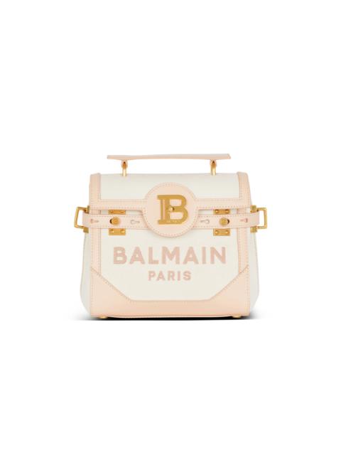 Balmain B-Buzz 23 canvas and leather bag