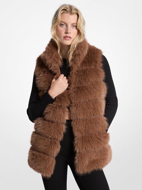 MICHAEL KORS Quilted Faux Fur Vest