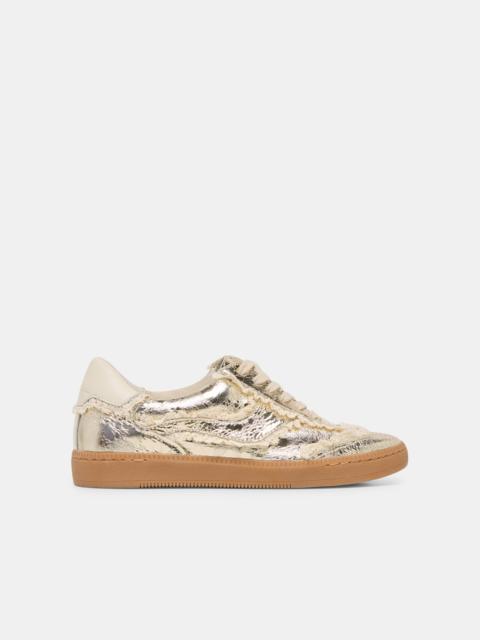 dolce vita NOTICE LACE SNEAKERS PLATINUM DISTRESSED LEATHER