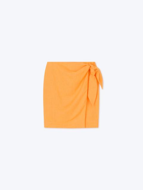 Nanushka KEONA - Linen wrap mini skirt - Orange
