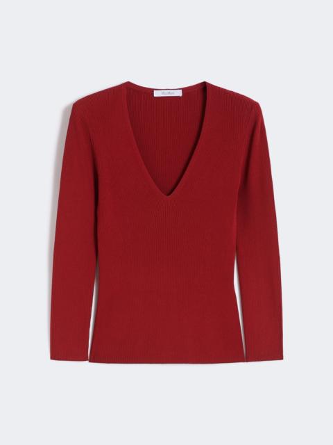 Max Mara VELLO Viscose blend yarn jumper - RED