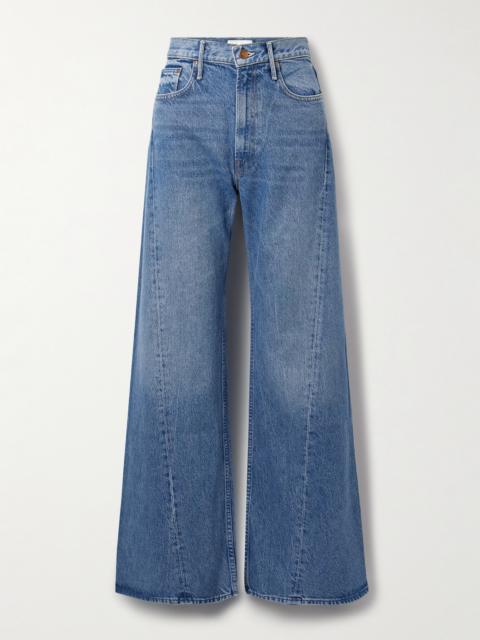 MOTHER Snacks! The Lemon Twist Mid-rise Wide-leg Jeans