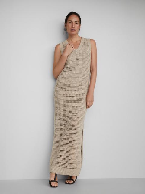 Cotton dazzling net knit dress