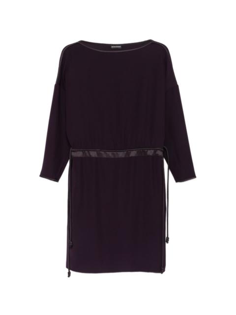 EMPORIO ARMANI drawstring-waist long-sleeve dress