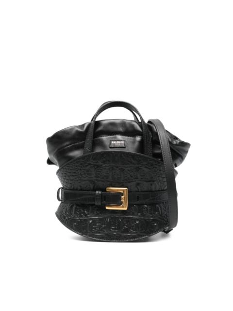 Balmain crocodile-effect shoulder bag
