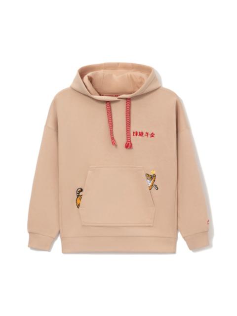 (WMNS) Li-Ning Rijindoujin Embroidered Logo Hoodie 'Khaki' AWDS156-4