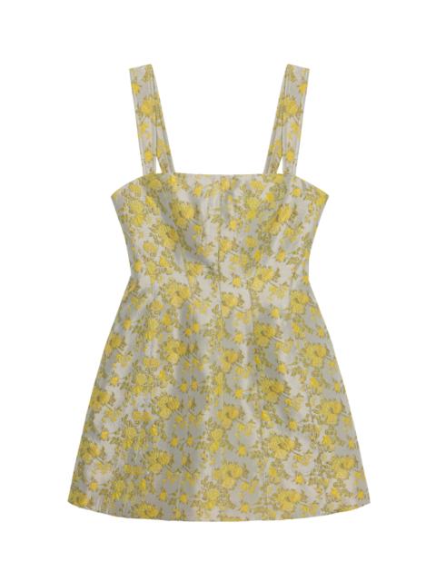 SIMKHAI Lydia Jacquard Mini Dress yellow