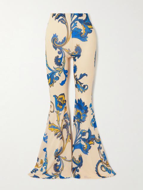Etro Printed Jersey Flared Pants