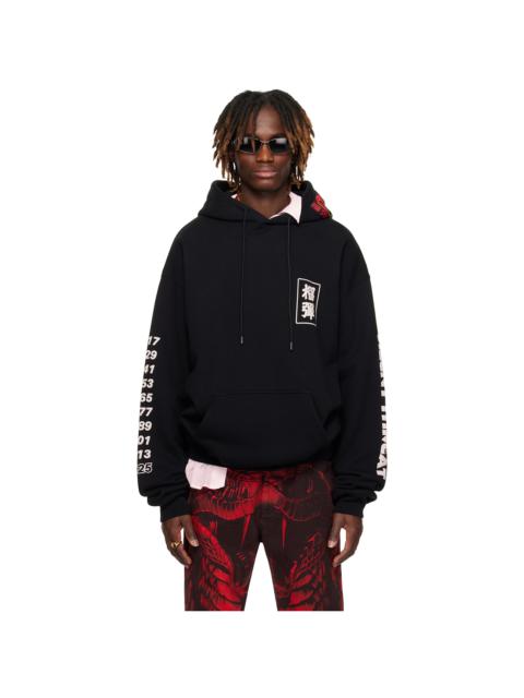 LU'U DAN Black 'Year of the Snake' Oversized Hoodie