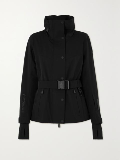 Moncler Grenoble Hainet belted stretch-twill ski jacket Black
