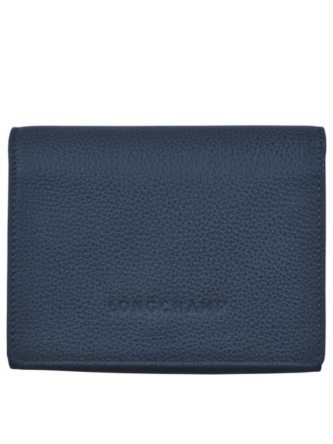 Longchamp Le Foulonné Wallet Navy - Leather