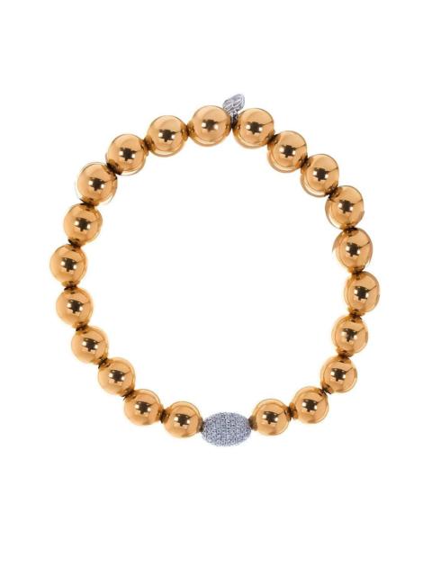 SYDNEY EVAN Diamond Medium Oval Beaded Bracelet