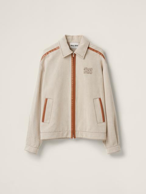 Miu Miu Jacquard canvas blouson jacket