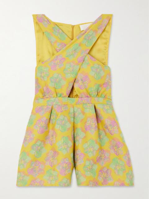 DESTREE Louis Floral-jacquard Playsuit