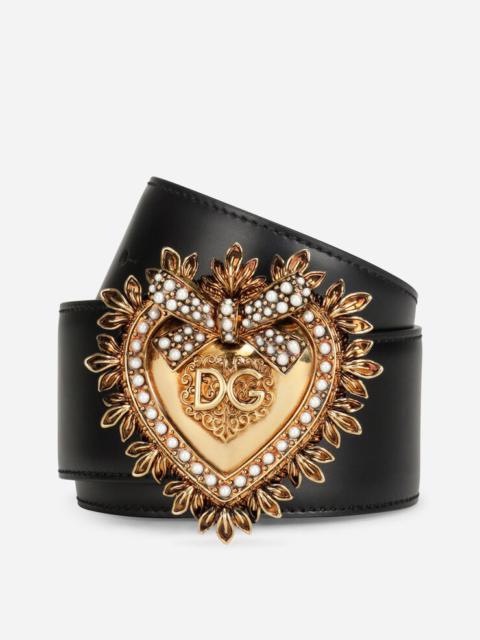 Dolce & Gabbana Devotion belt in lux leather