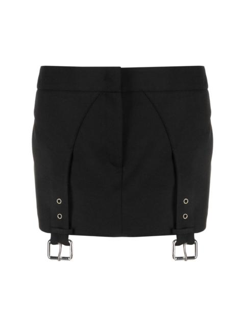 buckle-detail straight miniskirt