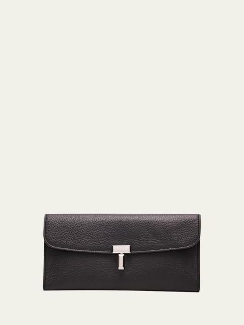 TOTEME T-Lock Grain Leather Continental Wallet