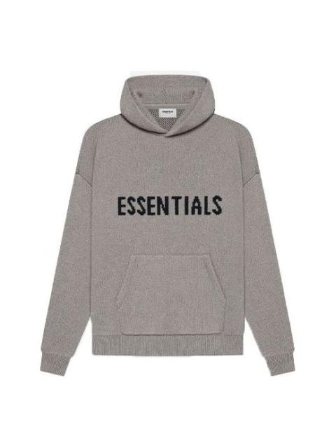 Fear of God Essentials SS21 Knit Hoodie 'Dark Heather Oatmeal' FOG-SS21-617