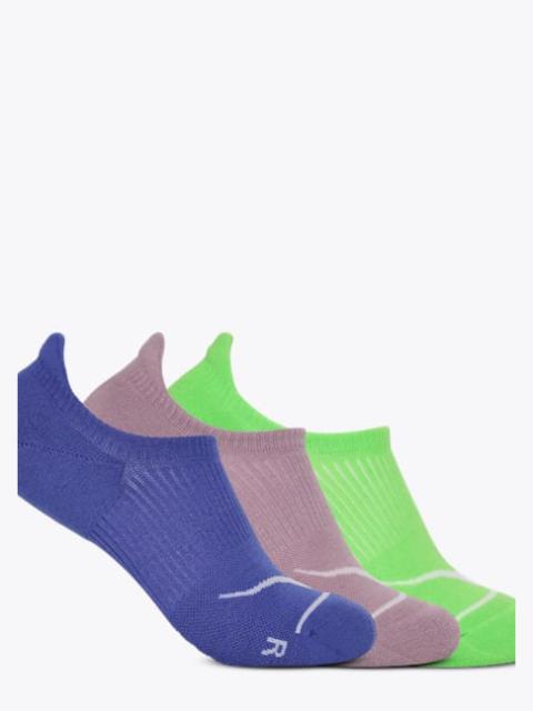 HOKA Invisible Sock 3-Pack in Celstl Blue/Fragrt Lilac/Neon Grn