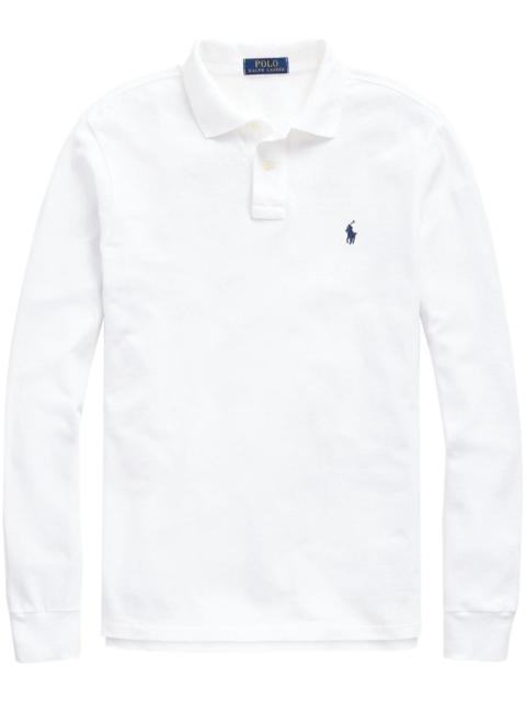 Polo Ralph Lauren logo embroidered long-sleeve polo shirt