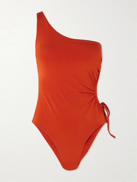 Max Mara Canarie one-shoulder cutout swimsuit Red