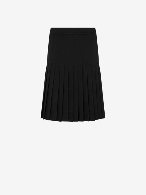 Moschino STRETCH GABARDINE PLEATED SKIRT