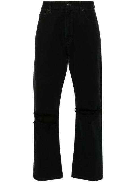 BALENCIAGA distressed straight-leg jeans