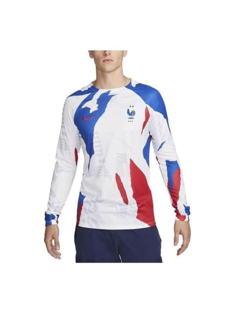 Nike Nike France Dri-FIT Long Sleeve Prematch Top 'White Blue Red' DM9533-100
