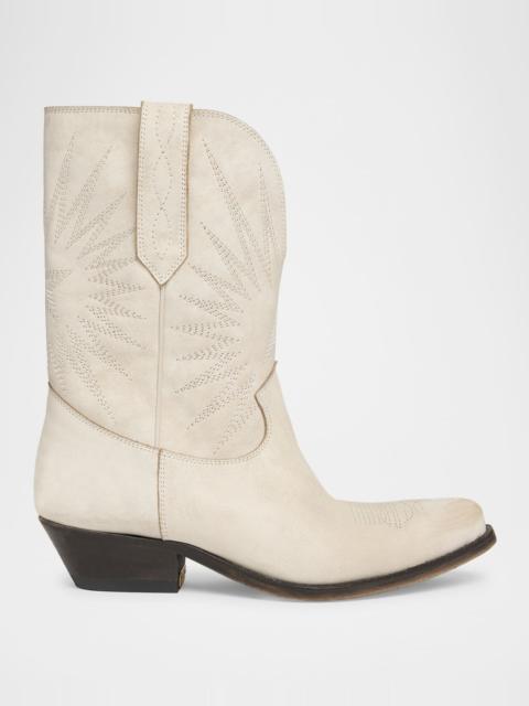 Golden Goose Wish Star Embroidered Suede Cowboy Boots