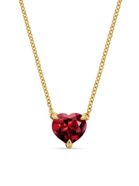 DAVID YURMAN Women's Chatelaine Heart Pendant Necklace in 18K Yellow Gold with Garnet, 8mm - Garnet
