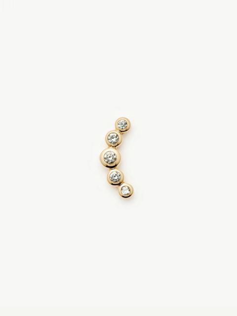 MISSOMA Solid Gold Diamond Ear Climber Flat Back Stud Earring